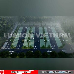 240809. Parking Lot Sketchup Exterior 3D Models