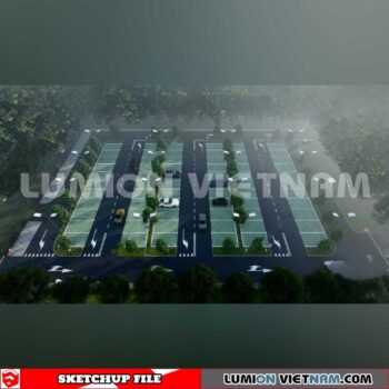 240809. Parking Lot Sketchup Exterior 3D Models