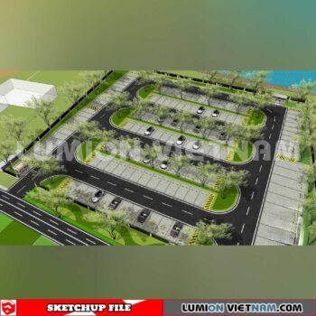 240809. Parking Lot Sketchup Exterior 3D Models