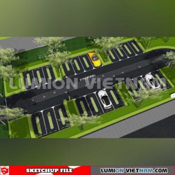 240809. Parking Lot Sketchup Exterior 3D Models