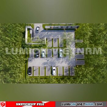 240809. Parking Lot Sketchup Exterior 3D Models