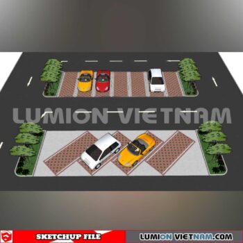 240809. Parking Lot Sketchup Exterior 3D Models
