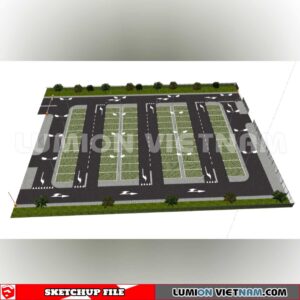 240809. Parking Lot Sketchup Exterior 3D Models