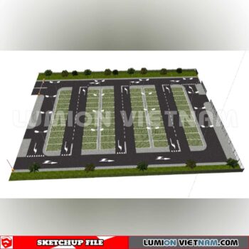 240809. Parking Lot Sketchup Exterior 3D Models