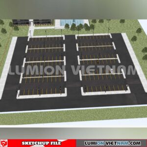 240809. Parking Lot Sketchup Exterior 3D Models