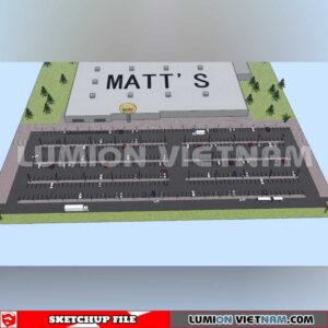240809. Parking Lot Sketchup Exterior 3D Models