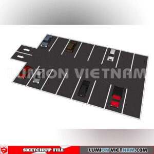240809. Parking Lot Sketchup Exterior 3D Models