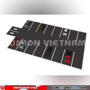240809. Parking Lot Sketchup Exterior 3D Models