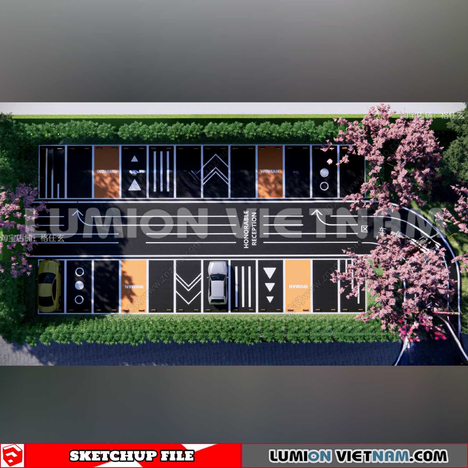 20240809-Parking-Lot-(4)-Sketchup-Models