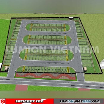 240809. Parking Lot Sketchup Exterior 3D Models