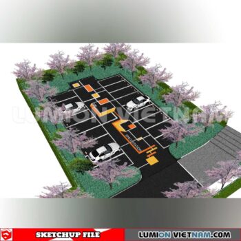 240809. Parking Lot Sketchup Exterior 3D Models