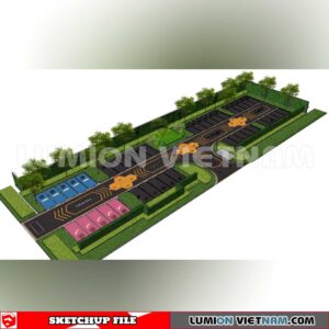 240809. Parking Lot Sketchup Exterior 3D Models