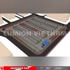 240809. Parking Lot Sketchup Exterior 3D Models