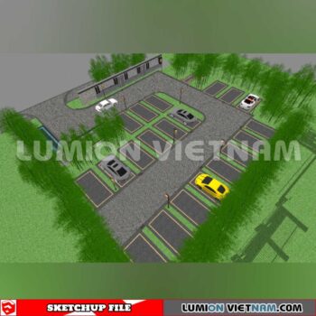 240809. Parking Lot Sketchup Exterior 3D Models