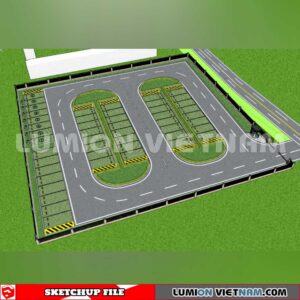 240809. Parking Lot Sketchup Exterior 3D Models