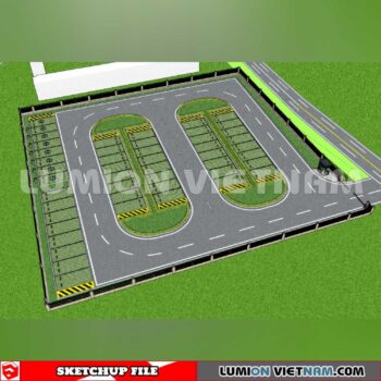 240809. Parking Lot Sketchup Exterior 3D Models