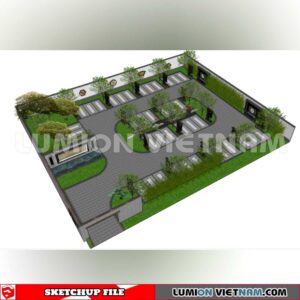 240809. Parking Lot Sketchup Exterior 3D Models