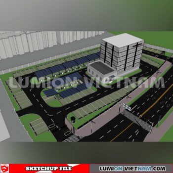 240809. Parking Lot Sketchup Exterior 3D Models