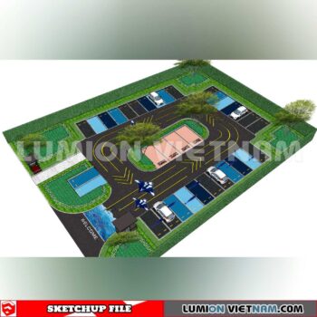 240809. Parking Lot Sketchup Exterior 3D Models