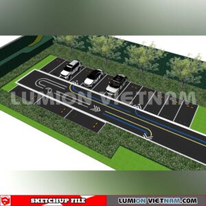 240809. Parking Lot Sketchup Exterior 3D Models