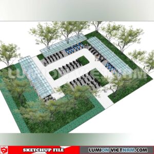 240809. Parking Lot Sketchup Exterior 3D Models