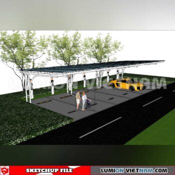 240809. Parking Lot Sketchup Exterior 3D Models
