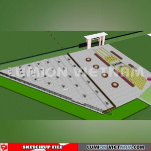 240809. Parking Lot Sketchup Exterior 3D Models