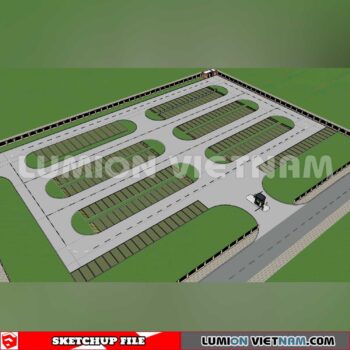 240809. Parking Lot Sketchup Exterior 3D Models