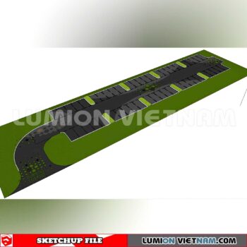 240809. Parking Lot Sketchup Exterior 3D Models