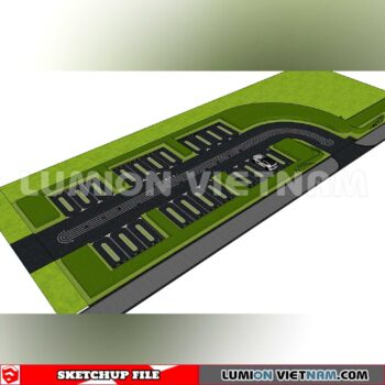 240809. Parking Lot Sketchup Exterior 3D Models