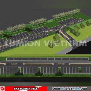 240809. Parking Lot Sketchup Exterior 3D Models