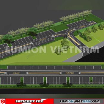 240809. Parking Lot Sketchup Exterior 3D Models