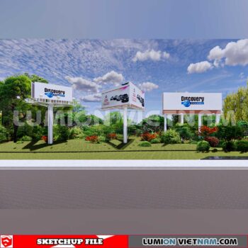 240926. Billboard Advertising Sketchup Exterior 3D Models