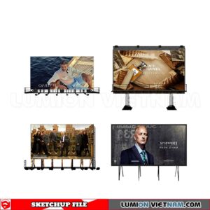 240926. Billboard Advertising Sketchup Exterior 3D Models