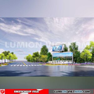 240926. Billboard Advertising Sketchup Exterior 3D Models