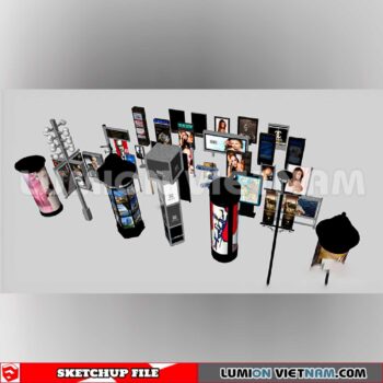 240926. Billboard Advertising Sketchup Exterior 3D Models