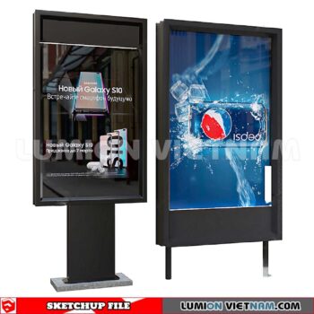 240926. Billboard Advertising Sketchup Exterior 3D Models