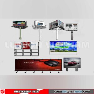 240926. Billboard Advertising Sketchup Exterior 3D Models