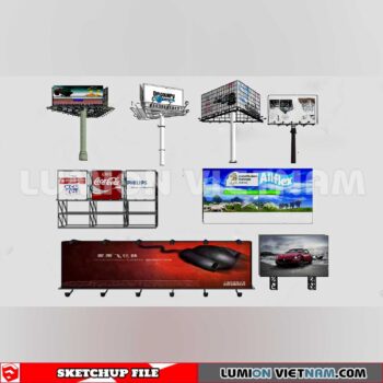 240926. Billboard Advertising Sketchup Exterior 3D Models