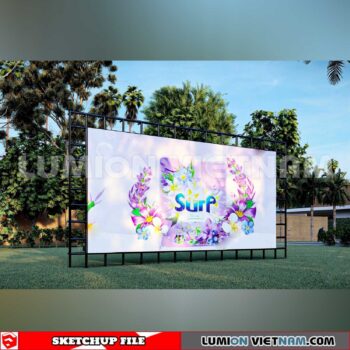 240926. Billboard Advertising Sketchup Exterior 3D Models