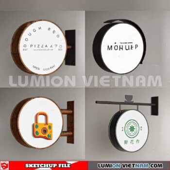 240926. Billboard Advertising Sketchup Exterior 3D Models