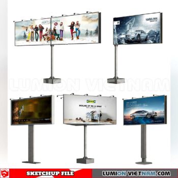 240926. Billboard Advertising Sketchup Exterior 3D Models