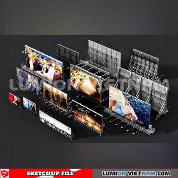 240926. Billboard Advertising Sketchup Exterior 3D Models