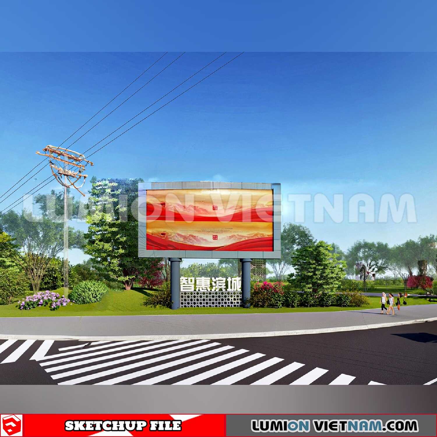 240926-Billboard-Advertising-(26)-Sketchup-Models