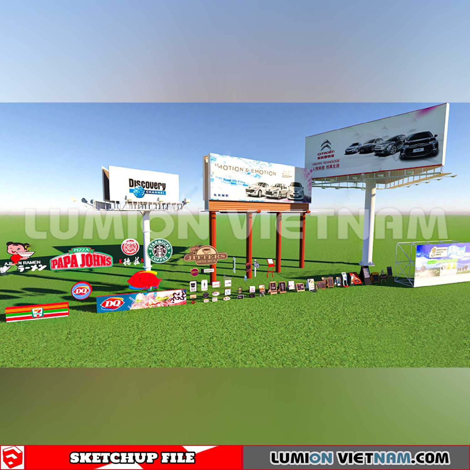 240926-Billboard-Advertising-(3)-Sketchup-Models