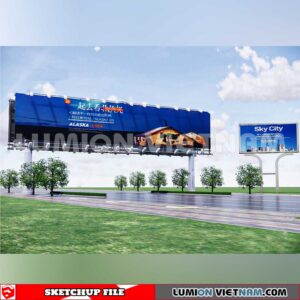 240926. Billboard Advertising Sketchup Exterior 3D Models