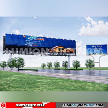 240926. Billboard Advertising Sketchup Exterior 3D Models