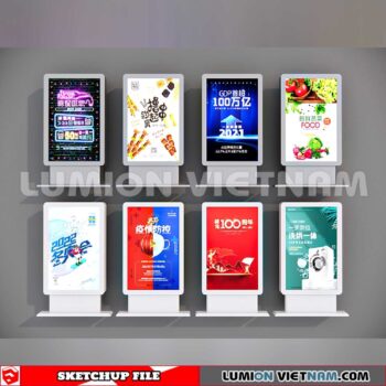 240926. Billboard Advertising Sketchup Exterior 3D Models