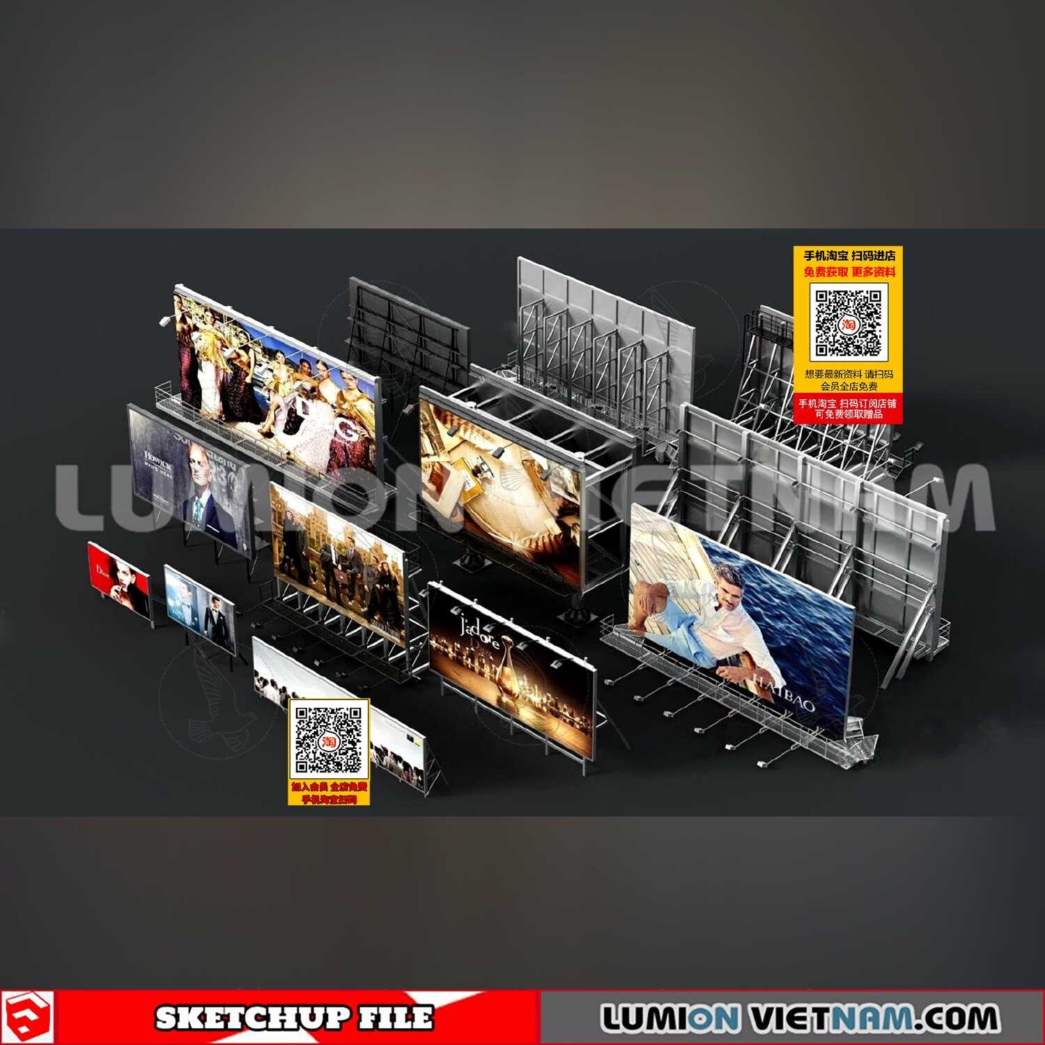 240926-Billboard-Advertising-(7)-Sketchup-Models