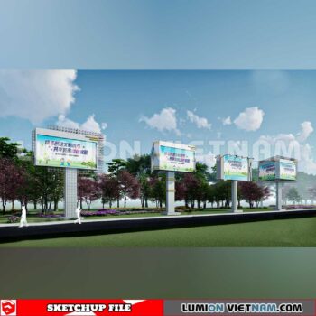 240926. Billboard Advertising Sketchup Exterior 3D Models